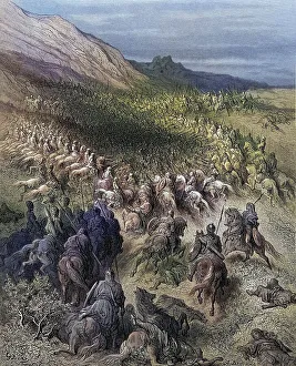 Surrounding of the crusaders by Saladin's army 1187