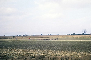 Survey of the archaeological site of a Neolithic causewayed enclosure, Great Wilbrahim, Cambridgeshire, England, UK 1976
