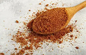 Svan salt, wooden spoon, spices of Georgia