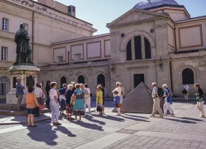 Swan Hellenic tour group visiting the Foch Museum, Palais Fesch, Ajaccio, Corsica, France, 1998, Europe
