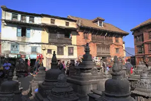 Swayambhunath is an ancient religious complex atop a hill in the Kathmandu Valley