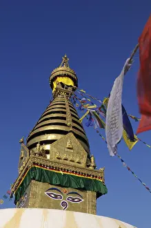 Swayambhunath Stupa, prayer flags