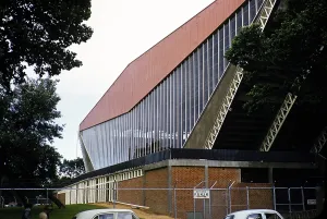 Swimming pool on the outside of the building, Olympic Games, Melbourne, Australia, 1956 Architect Wolfgang Sievers now called Holden Centre, Oceania
