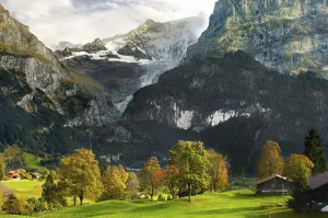 Swiss houses on high Alpine pastures