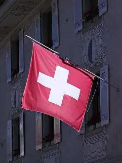 Swiss national flag, flag, Hauptgasse