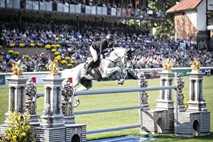 Swiss rider Martin Fuchs riding Leone Jei competes in the second round