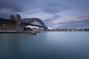 The Sydney Harbour Bridge and Kirribilli at late twilight