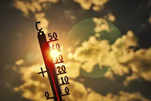 Symbolic image heat, heat wave