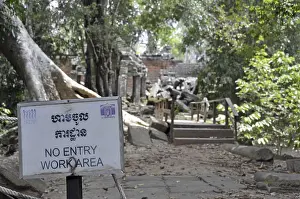 The Ta Prohm temple is being restored with Indian aid