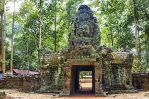 Ta Som, Tasaom, a small Buddhist temple in Angkor