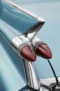 Tail fin, tail lights, Cadillac Coupe Series 62