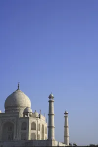 Taj Mahal Seventh Wonders of World on south bank of Yamuna river