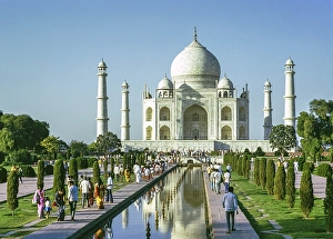 Taj Mahal, UNESCO World Heritage Site, Agra, Uttar Pradesh, India in 1974