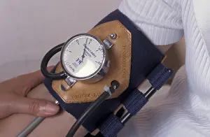 Taking blood pressure at the doctor's office Taking blood pressure at the doctor's office