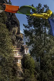 The Taktshang Palphug monastery on it's steep cliff<br> The Taktshang Palphug monastery on it's steep cliff