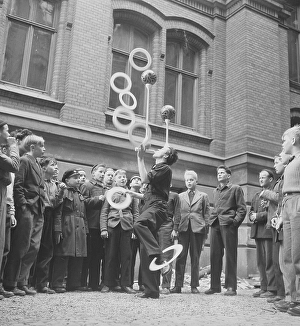 Talented man in the 1950s. The swedish nature filmdirector Jan Lindblad