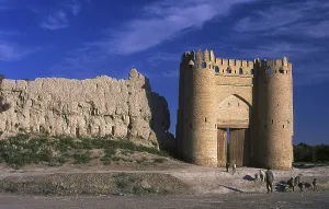 The Tallipach gate is one of only two gates remaining from the old city walls of Bukhara