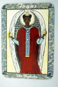 Tarot symbols with a grey background