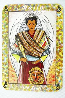 Tarot symbols with a grey background