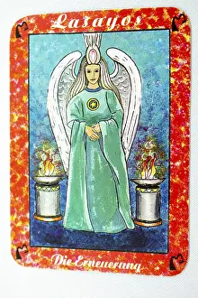 Tarot symbols with a grey background