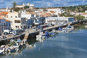Tavira and harbor, Algarve, Portugal, Europe