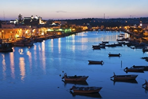 Tavira and harbor at dusk, Algarve