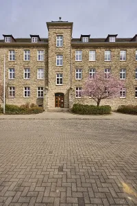 Tax office, sandstone building