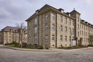 Tax office, sandstone building