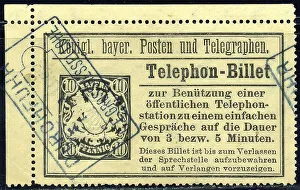 Telephon-Billet, telephone ticket
