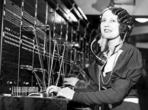 Telephone operator, 1920s, Germany, Europe