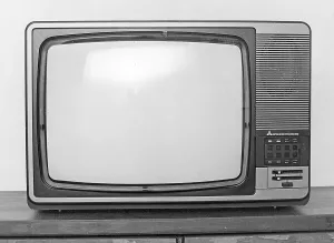 Television in the 1970s. A Mitsubishi tv set 1979