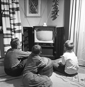 Television set in the 1950s