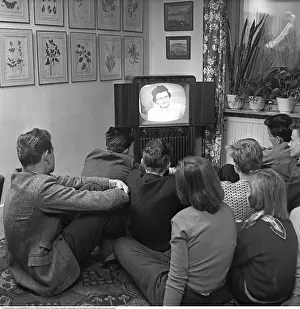 Television set in the 1950s