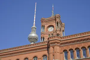 Framed Print : Television tower, Rotes Rathaus