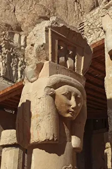 Part of the temple complex, column with head