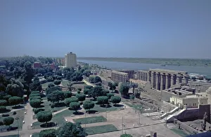 Temple complex, Nile, Luxor, Nile Valley