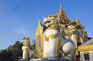 Temple guardian at the Shwedagon pagoda