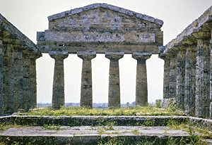Temple of Hera II, also known as the Temple of Neptune, Paestum archaeological park, Campania, Italy, Europe 1967, Europe