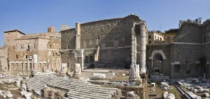Temple of Mars ruins at the Forum of Augustus