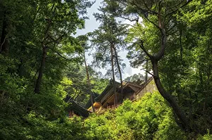 Temple perched on a cliff. Taken in Haeinsa