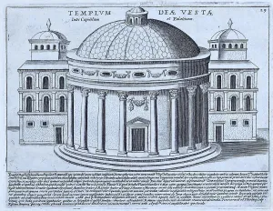 Temple of Vesta between the Capitol and the Palatine