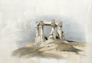 Temple of Wady Kardassy, Qirtasi, in Nubia, Egypt, c. 1850, Historical, digitally restored reproduction from a 19th century original, exact date unknown, AI generated, Africa