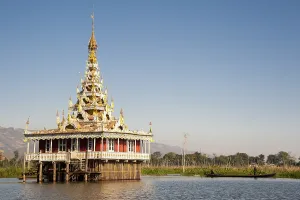 Temple in the water, Inle Lake