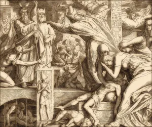The tenth Plague: Death of Egyptians firstborn children