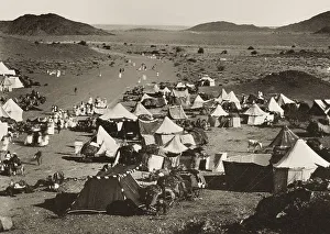 The tents of pilgrims during the Hajj near the tomb of SittanA MeymUnah