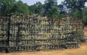 The Terrace of the Leper King was built during the reign of King Jayavarman VII