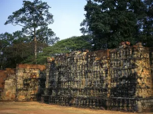 The Terrace of the Leper King was built during the reign of King Jayavarman VII