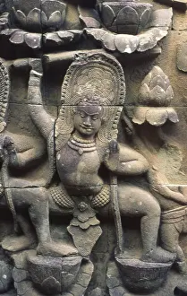 The Terrace of the Leper King was built during the reign of King Jayavarman VII