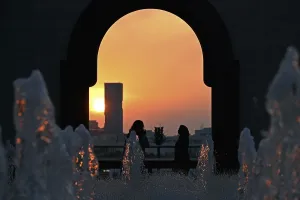 Terrace of the Museum of Islamic Art by Archtics Ieoh Ming Pei and Jean-Michel Wilmotte