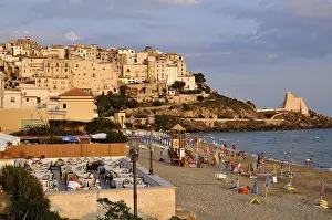 Terrace of a Ristorante Pizzeria at the beach Lido di Fondi